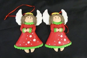 Tienda de Navidad - Dos adornos navideños de ángeles - Imagen 1 de 6