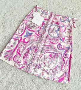Emilio Pucci Rock Mehrfarbig 100% Seide Rosa Weiß Gr. S IT38 US4 NEU - Bild 1 von 8