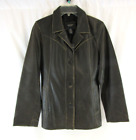 New American Eagle Outfitters Size Large Brown Distressed Leather Coat Msrp $198