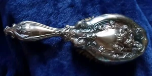 "Cepillo de pelo Victor Silver Co 1907 ornamentado ninfa diosa Art Nouveau 9""" - Imagen 1 de 5