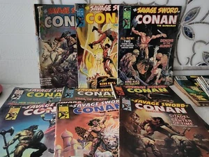 The Savage Sword of Conan The Barbarian - Marvel Comics Magazines #1-9 LOT VTG - Picture 1 of 24