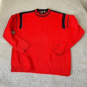 Vintage Sears Sweater Mens Extra Large XL Red Black 100% Wool Othmar Schneider - Picture 1 of 13