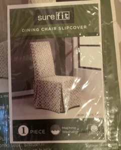 🧷 Sure Fit,Dinning Chair Slipcover,One Piece, Iron Gate Than, 🆕 As Shown - Picture 1 of 2