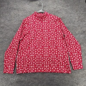 Lands End Shirt Girls XL 18 Long Sleeve Christmas - Picture 1 of 6