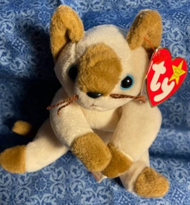 TY ORIGINAL BEANIE BABY ""SNIP"" Die siamesische Katze - Debütiert 1996, im Ruhestand - Neu mit Etikett - Bild 1 von 9