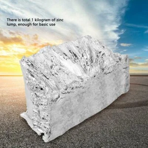 1kg Zink Metall Zinkbarren Reinzink Sn99,995% Hohe Reinheit Rohstoff - Bild 1 von 12