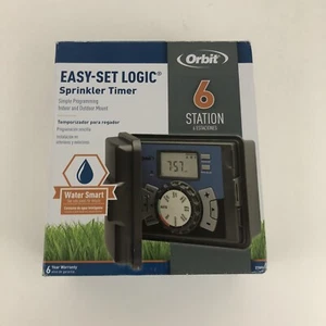 Orbit 6 Station Easy Set Logic Indoor Outdoor Sprinkler Timer w/Large LCD - Picture 1 of 7