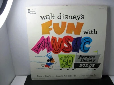 Vintage 1961 Walt Disney's Fun with Music LP Vinyl Record - Image 1 of 4