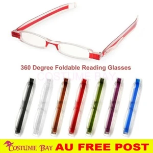 2*Unisex Slim 360° Degree Presbyopic Rotation Spectacles Folding Reading Glasses - Picture 1 of 36