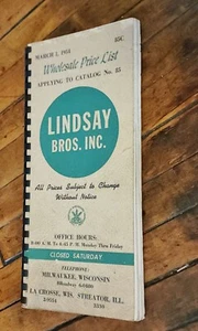 VTG 1954 LINDSAY BROS. Farm Equipment Catalog Wholesale Price List  Milwaukee WI - Picture 1 of 5