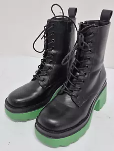 Botines Bar III para mujer Pelican Peliican con cordones negros y verdes talla 38/5 - Imagen 1 de 7