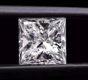 Princess Cut 6X6 Lab Grown CVD Diamond 1 Ct D Color IF Clarity Certified 5AJV - Picture 1 of 6