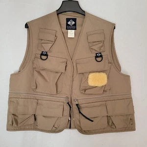 Columbia Angelweste Erwachsene groß Fliegenfische Outdoor Taschen braun Vintage LESEN* - Bild 1 von 10