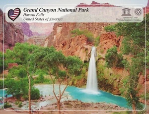 Postcard Arizona Grand Canyon Nat'l Park Havasu Falls UNESCO WHS Site MINT - Picture 1 of 2