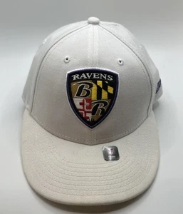 Baltimore Ravens New Era 59FIFTY Mütze weiß Omaha Schild Logo nicht verstellbar Größe 6 7/8 - Bild 1 von 8