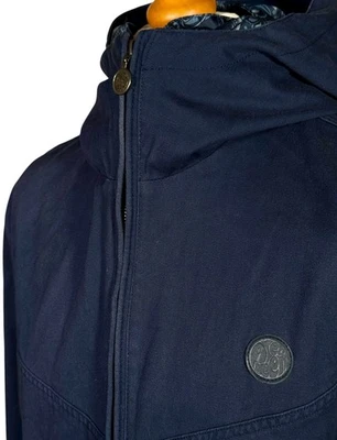 Pretty Green Beckford Hooded Jacket Size XL/2XL Navy Mod Scooter Casuals Skins - Image 1 of 4