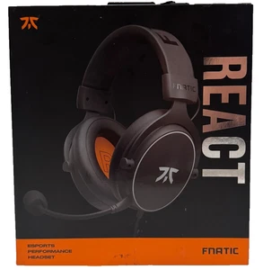 Auriculares estéreo con cable Fnatic REACT para juegos deportes electrónicos 53 mm controlador - negros - Imagen 1 de 4