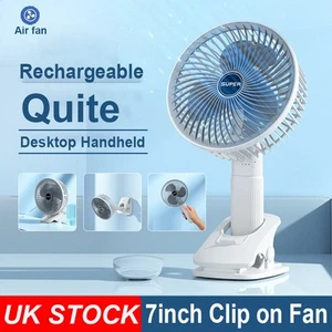 USB Desk Cooling Fan 3 Speeds 8 Inch Clip On Quiet Portable Table Fan Portable - Imagen 1 de 22