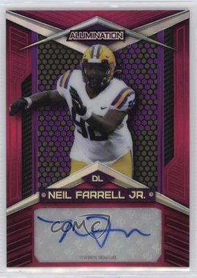 2023 Wild Card Alumination Draft Base Pink Rainbow /25 Neil Farrell Jr Auto - Image 1 of 2