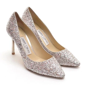 Scarpe donna Jimmy Choo Romy 85 $825 décolleté stiletto glitter tacco alto 34,5/4,5 - Foto 1 di 7