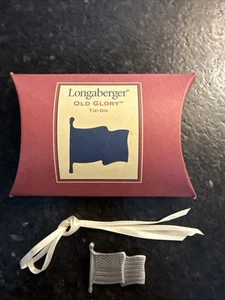 Longaberger Old Glory Flag Tie-On or Lapel Pewter Pin #77277 New for Basket - Picture 1 of 6