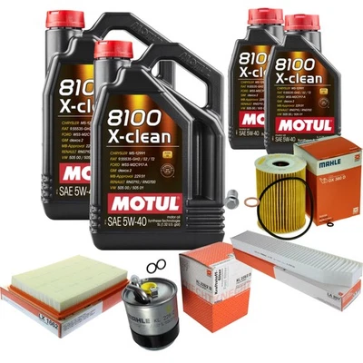 Mahle Inspección Set 12L Motul 8100 X-Clean 5W-40 para Jeep Commander 3.0 CRD - Imagen 1 de 4