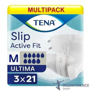 3x TENA Inkontinenz Slip Active Fit Ultima - Medium - 21er Pack - 3700ml - Bild 1 von 3