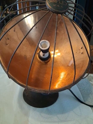 ANTIQUE SIMPLEX BOSTON  U.S.A. ELECTRIC HEATER TYPE  WORKING SEE PHOTOS  - Image 1 of 4