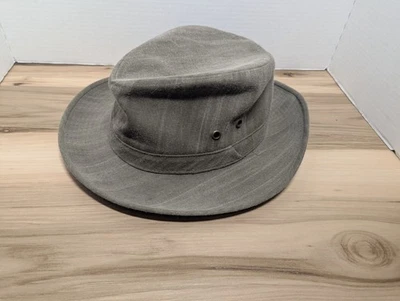 Country Gentleman Water Repellant Canvas Fedora Gray Men's Made in USA - Image 1 of 4