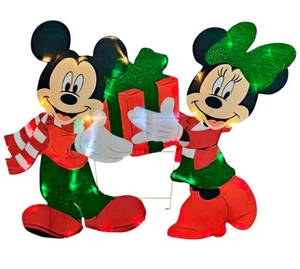"Luces LED multicolores decoración patio independiente Mickey & Minnie Navidad 25""" - Imagen 1 de 7