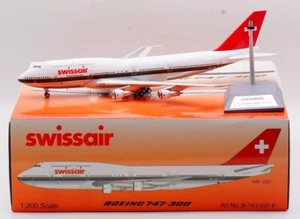 B747-357 SWISSAIR REG: HB-IGF CON SOPORTE - WB MODELOS B-743-IGF-P 1/200 - Imagen 1 de 13