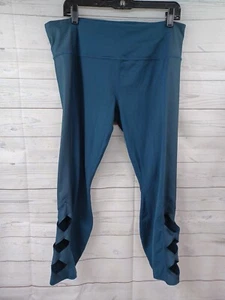 ATHLETA Womens Criss Cross Chaturanga Capri Athletic Leggings Green XL - Picture 1 of 8