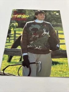 Manos del Uruguay/Knitting Pattern Book/Sweaters 80s/Tally Ho Houndstooth Alpine - Picture 1 of 6