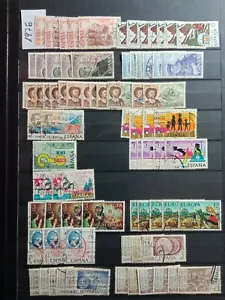 SELLOS ESPAÑA USADOS 1976 UN AÑO COMPLETO. FOTO ESTÁNDAR - Bild 1 von 5