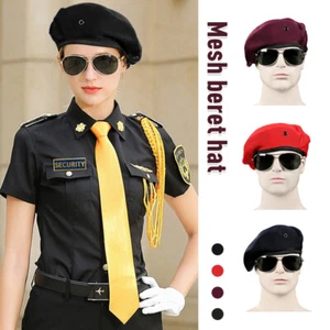 Unisex Military Beret Cap Hat Adjustable Breathable Army Soldier Uniform Cap - Picture 1 of 14