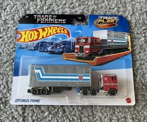 Hot Wheels Transformers 1:64 Track Fleet Optimus Prime Truck Sealed SHIPS TODAY - Picture 1 of 8