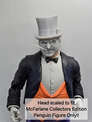 3d 打印 PENGUIN HEAD 1: 10 7 英寸 适合 McFarlane DC Multiverse 收藏版 — 第 1/2 张图片