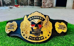 BMF Baddest Mother king of death custom Championship Wrestling Title Belt - Bild 1 von 4