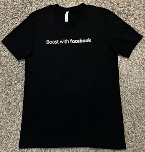 T-shirt ufficiale da uomo nera Facebook taglia large - Foto 1 di 4
