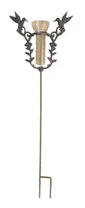 Mr Gecko Cast Iron Rain Gauge 2 Birds - Picture 1 of 3