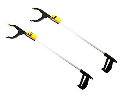 Greifhilfe mit Magnet 76cm -2er Set- Garten Greifzange Abfall Müll Hand Greifer
