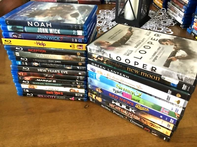LOT Of 25 DVD & BLUE-RAY MOVIES - JOHN WICK MATRIX HULK GREEN LANTERN *MORE* #3 - Image 1 of 4