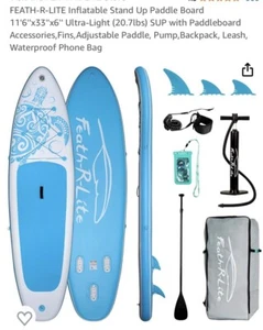 Feath-R-Lite Inflatable Stand Up Paddle Board, SUP Surfboard with complete kit - Picture 1 of 5