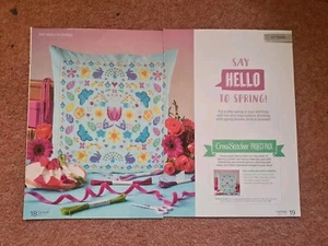 Say Hello To Spring Cushion Cross Stitch Pattern - Pattern Only - Picture 1 of 4
