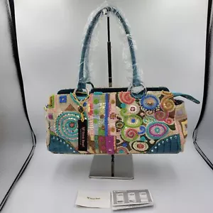 NEW THINK BEE KLIMT SEQUINED EMBROIDERED BEADED PURSE BAG CUTE LUXURY FASHION - Picture 1 of 11