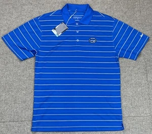 Nike Golf Ledges Golf Club Men Button Up Short Sleeve Striped Polo Shirt Size S - Picture 1 of 13