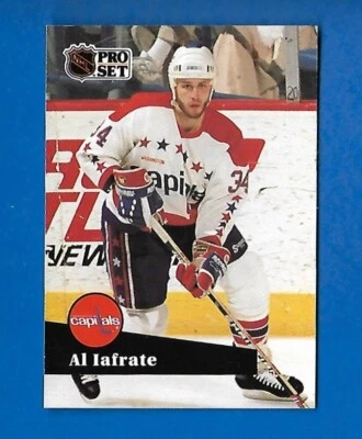 #250 AL IAFRATE ERROR BLANK BACK 1991-92 PROSET CAPITALS HOCKEY CARD RARE - Image 1 of 2