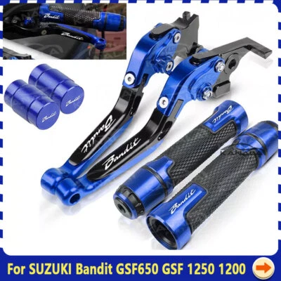 For SUZUKI Bandit GSF650 GSF 1250 1200 Handlebar Grips Brake Clutch Levers Set - Image 1 of 4