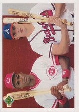 Reggie Sanders Ryan Klesko 1991 Upper Deck Final Edition #1F Braves Reds Rookie