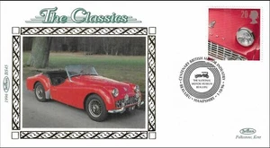 Classic Car Cabriolet Convertible Triumph British Motor UK Benham Silk FDC 1996 - Picture 1 of 1